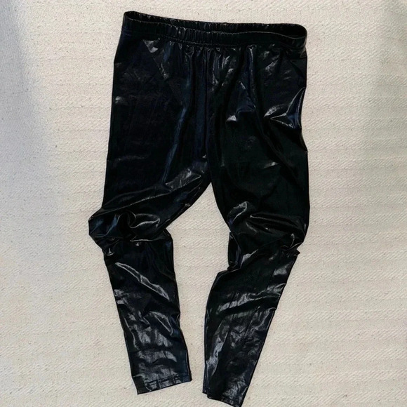 Soho Girls Shiny Stretch Leggings - Picture 1 of 3